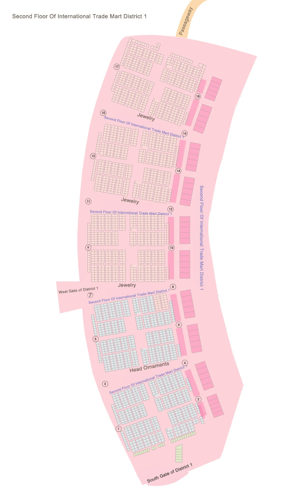 The second floor of Yiwu Market District 1